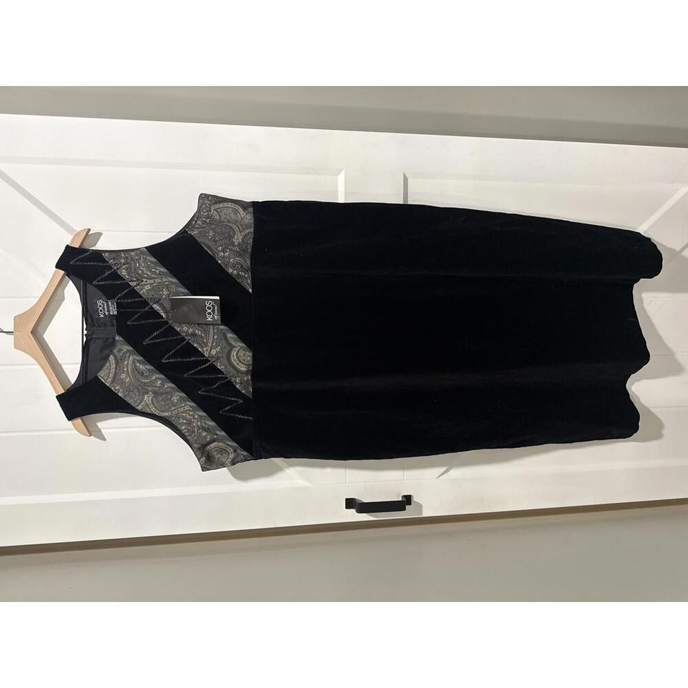 Koos of Course Women's Black Velvet and Brocade Dress Size 2X, NWT